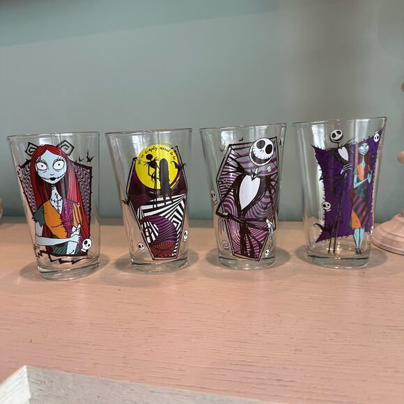 Nightmare Before Christmas Tumblers Coolers Tim Burton 10 oz set of 4